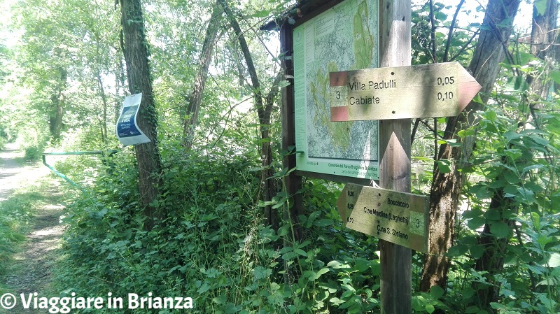 La mappa dei sentieri del Parco della Brughiera Briantea