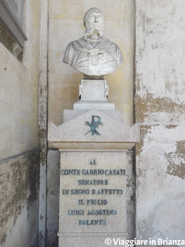Il busto di Gabrio Casati nel Mausoleo Casati Stampa