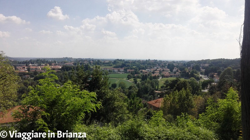 Il panorama dalla collina di Villa La Rotonda a Inverigo