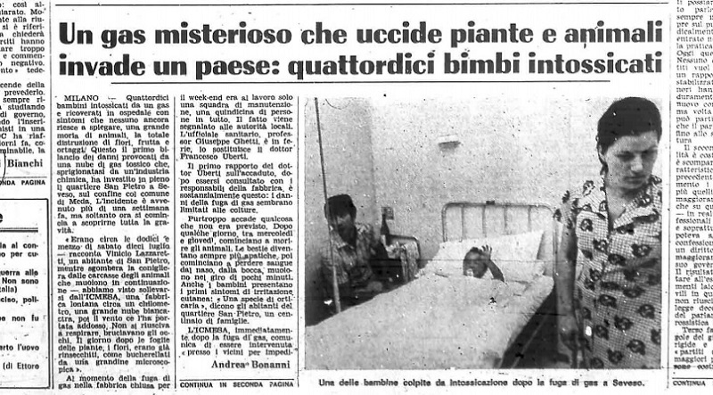 Il Corriere della Sera del 18 luglio del 1976