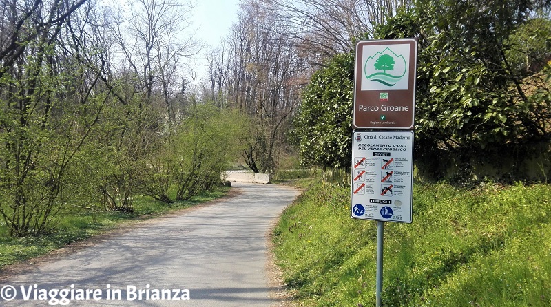 L'inizio della pista ciclabile dell'Oasi Lipu di Cesano