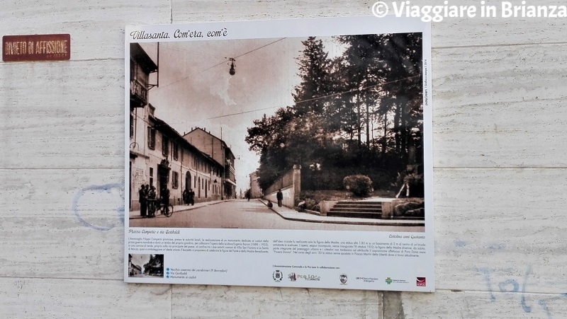 Il pannello di piazza Camperio a Villasanta