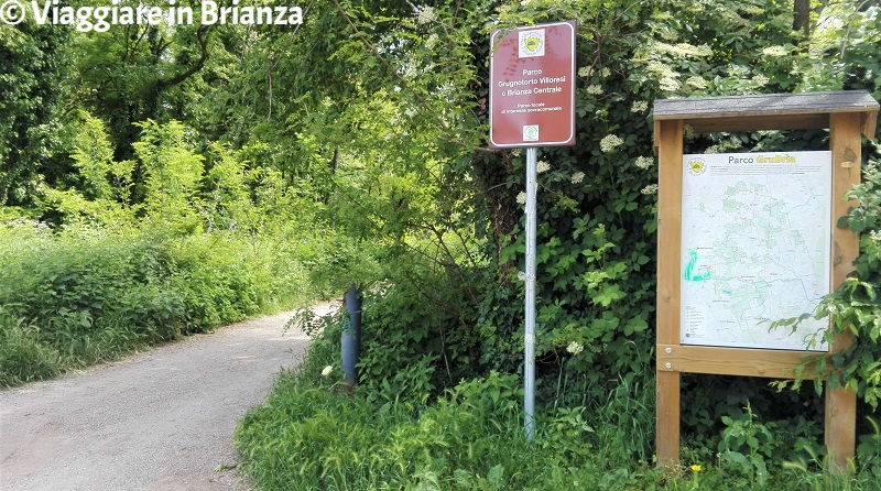 L'ingresso al Bosco Urbano di Lissone da via Sansovino