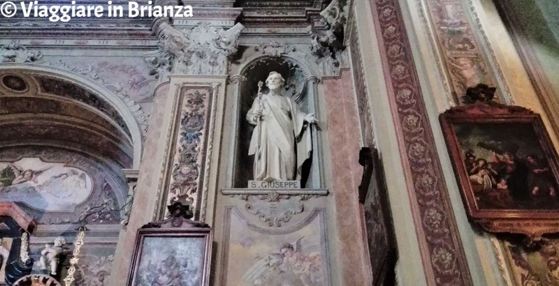 La statua di Giuseppe nella Chiesa di Carimate