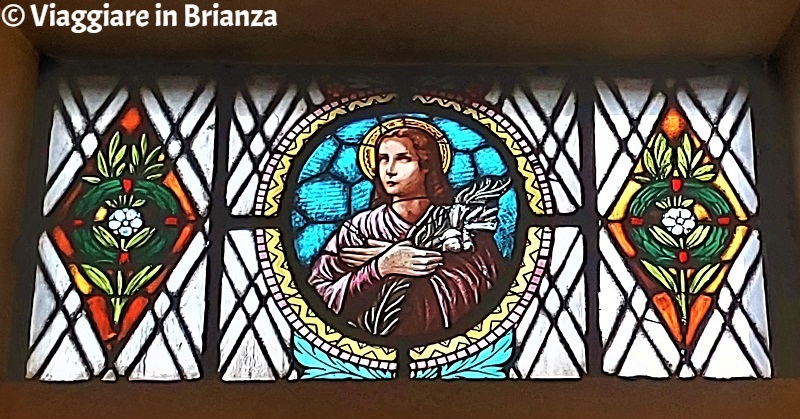 La vetrata con Santa Maria Goretti