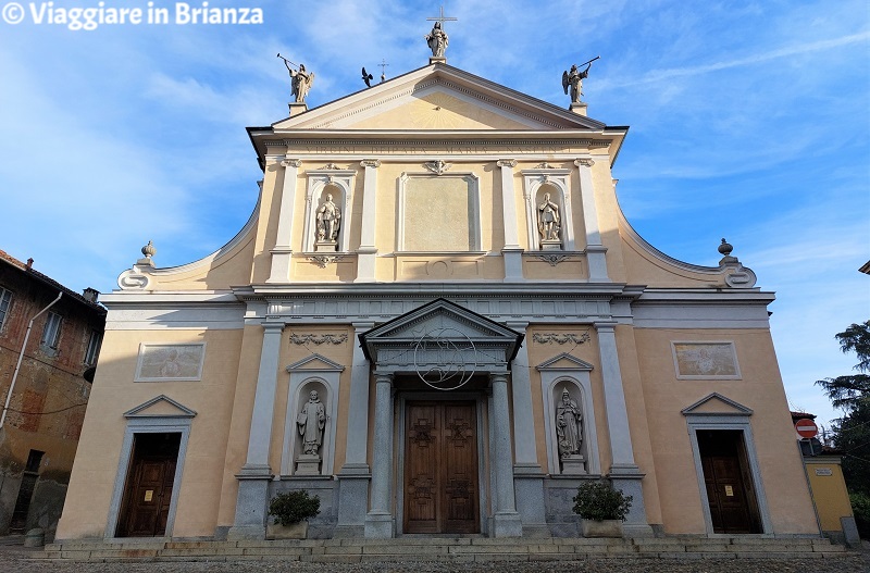 La facciata del santuario di Meda