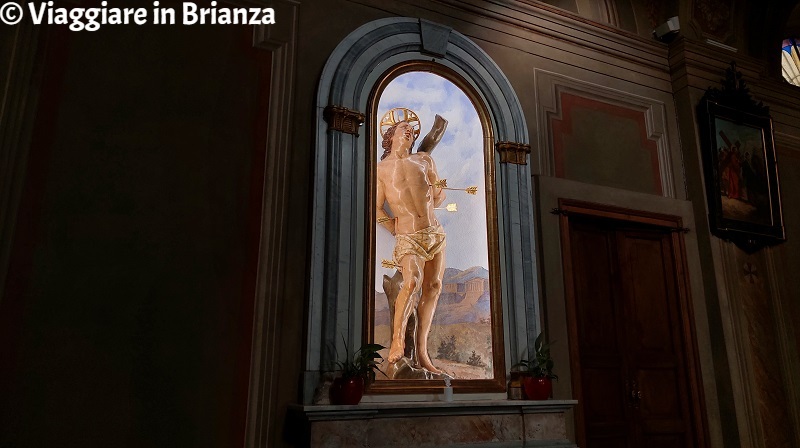 La statua di San Sebastiano nel Santuario del Santo Crocifisso