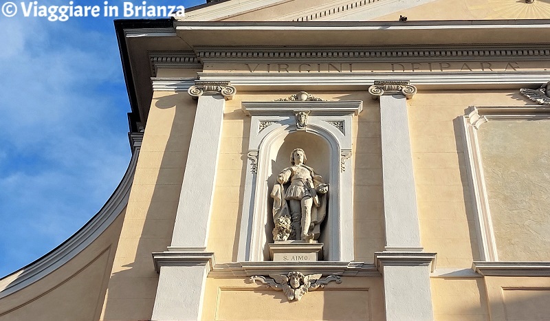 La statua di Sant'Aimo nel Santuario del Santo Crocifisso