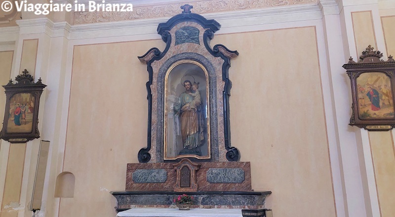Cabiate, santuario: l'altare di San Giuseppe