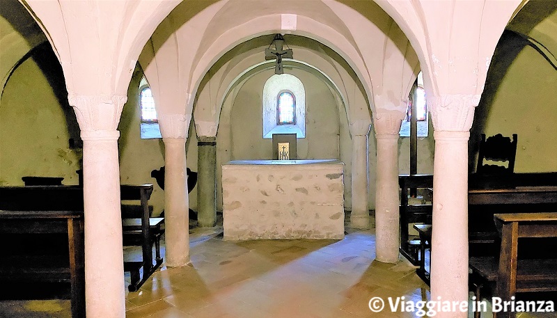 La cripta della basilica di Agliate a Carate Brianza