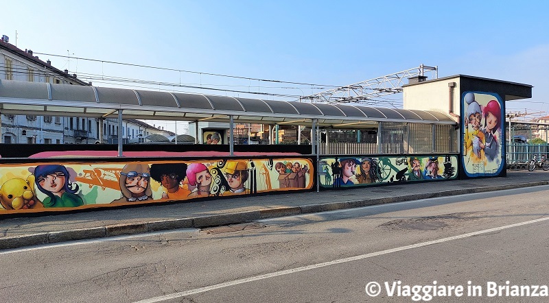 I murales della Freccia Azzurra a Seregno