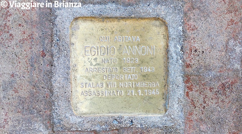 Municipio di Briosco, la pietra di inciampo per Egidio Annoni