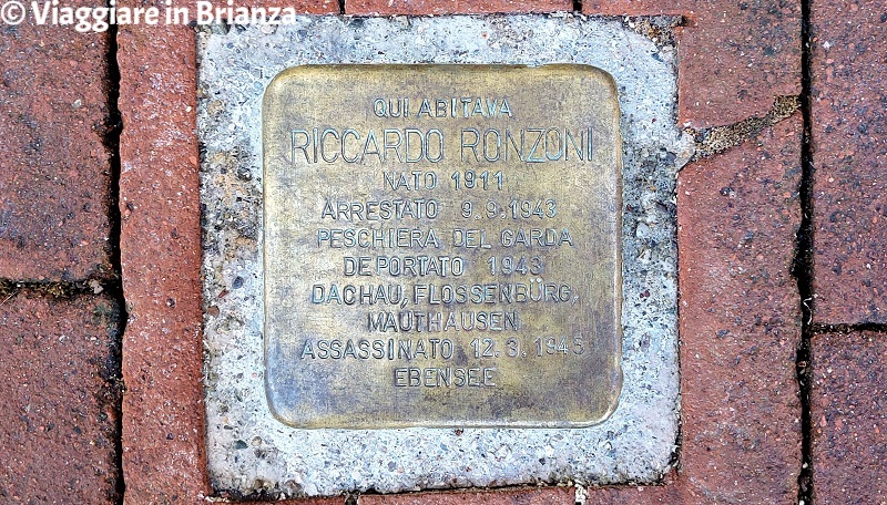 Municipio di Briosco, la pietra di inciampo per Riccardo Ronzoni