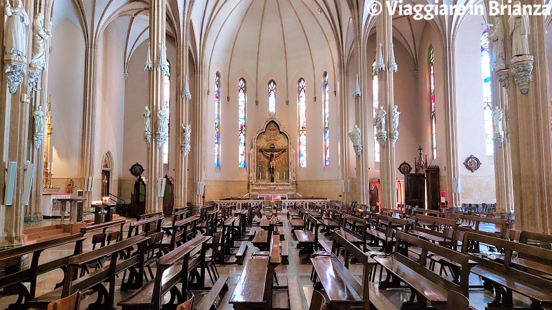 L'interno del Santuario di Santa Valeria di Seregno