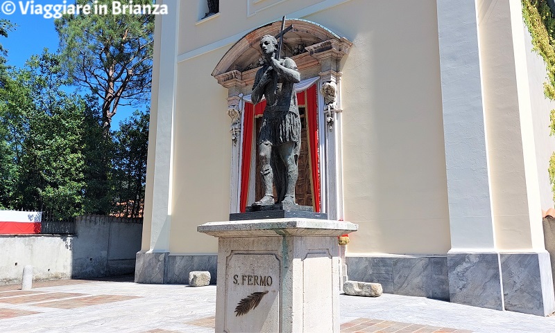 La statua di San Fermo ad Albiate