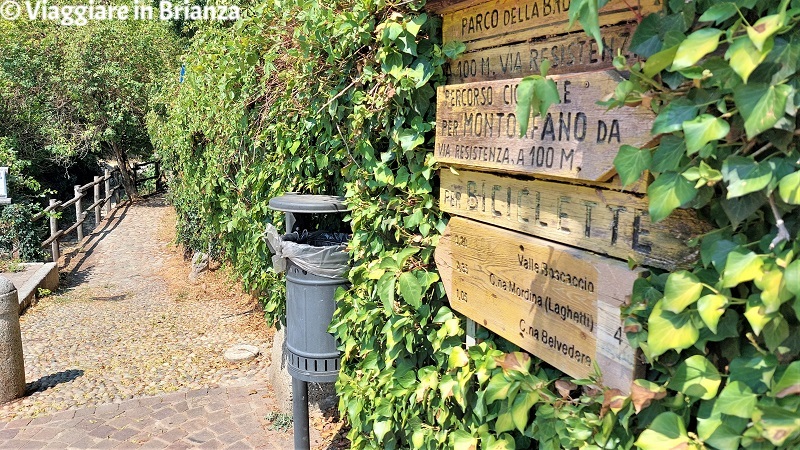 Parco della Brughiera Briantea, l'ingresso del sentiero 4