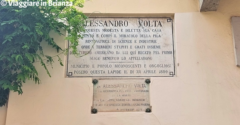 Lazzate, la lapide per Alessandro Volta