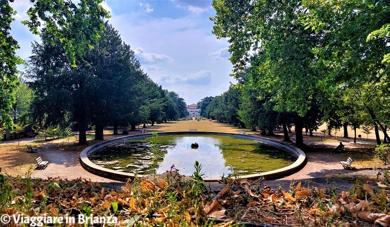 Il viale prospettico del Parco Arese Borromeo