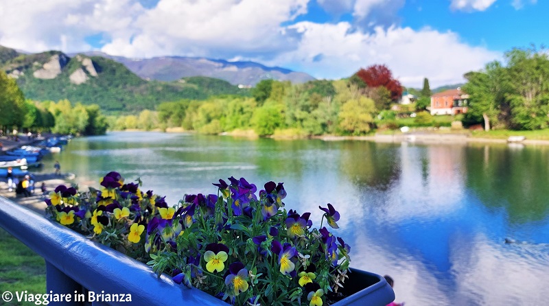 Il lungofiume a Brivio