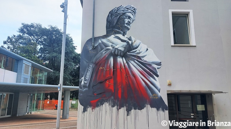 Seregno, il murale per Dante Alighieri