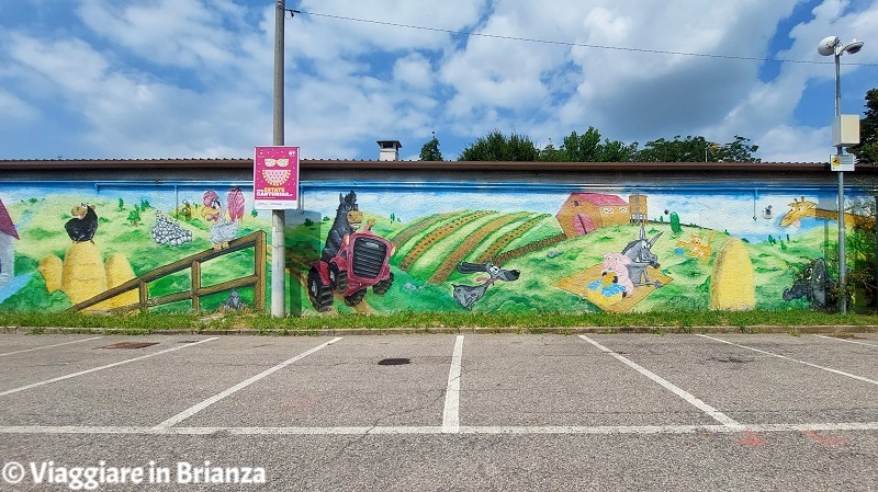 Cantù, il murales degli animali della fattoria